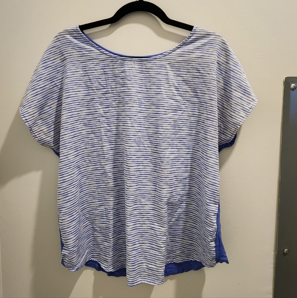 Blue Printed Women's Flowy Top